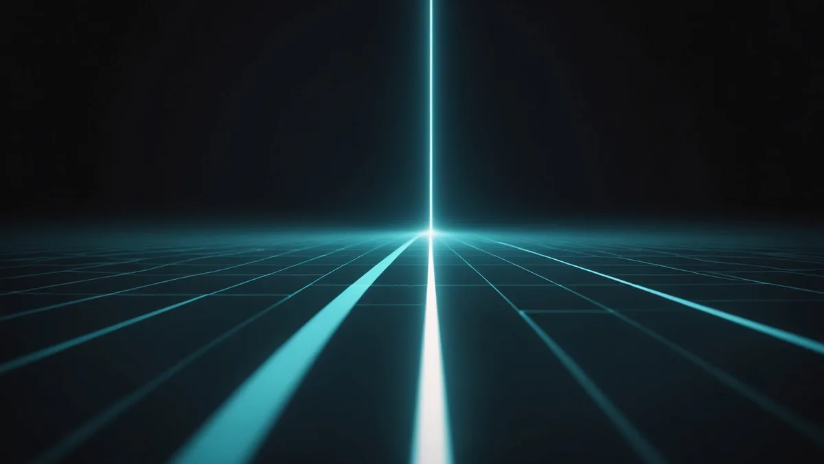Small focused beam of light illuminating a precise target point