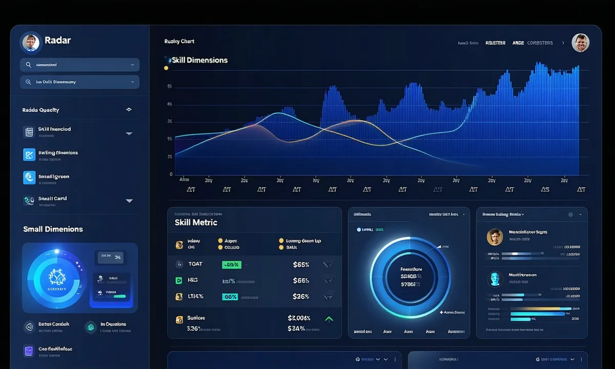 Rep analytics charts showing 90-day behavior score trends across the sales team